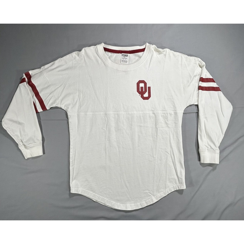 Victoria's Secret PINK Oklahoma Sooners long sleeve white Tshirt women's‎ small